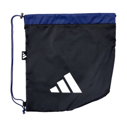 アディダス adidas サッカー ボールバッグ1個入れ ブラック ダークブルー サッカー フットサル サッカーボール 部活 球技 ボールケ （ブラック×ダークブルー）｜詳細画像