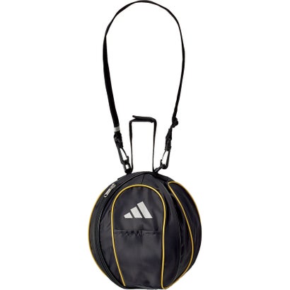 アディダス adidas サッカー ボールバッグ1個入れ ブラック メットゴールド サッカー フットサル サッカーボール 部活 球技 ボール （ブラック×メットゴールド）｜詳細画像