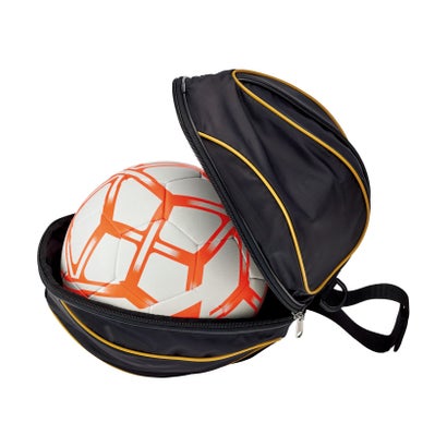 アディダス adidas サッカー ボールバッグ1個入れ ブラック メットゴールド サッカー フットサル サッカーボール 部活 球技 ボール （ブラック×メットゴールド）｜詳細画像