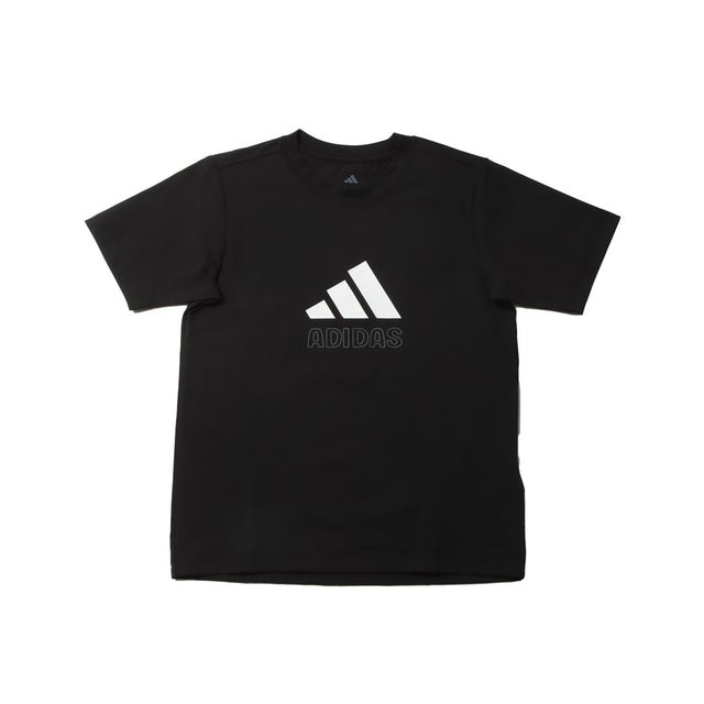 ジュニア 半袖シャツ クールフィーリング レギュラーフィット タイポグラフィ 半袖Tシャツ LD8305 （ブラック）