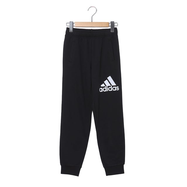 ジュニア スウェットロングパンツ エッセンシャルズ レギュラーフィット ビッグロゴ コットンパンツ H47140 （ブラック/ホワイト）