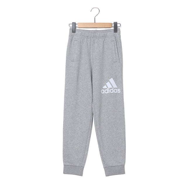 ジュニア スウェットロングパンツ エッセンシャルズ レギュラーフィット ビッグロゴ コットンパンツ IX9587 （ミディアムグレーヘザー/ホワイト）