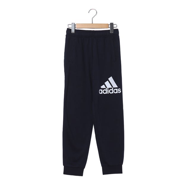 ジュニア スウェットロングパンツ エッセンシャルズ レギュラーフィット ビッグロゴ コットンパンツ HR6383 （レジェンドインク/ホワイト）
