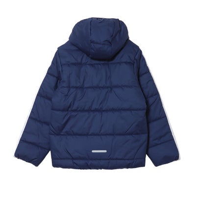 ジュニア 中綿ジャケット エッセンシャルズ スリーストライプス 中わた入りキッズジャケット JL7403 （ダークブルー/ホワイト）｜詳細画像
