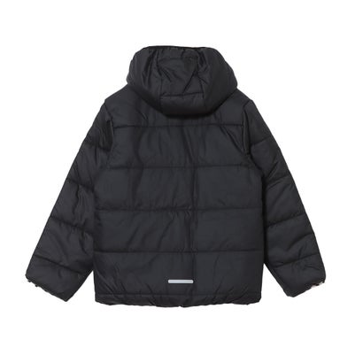 ジュニア 中綿ジャケット エッセンシャルズ スリーストライプス 中わた入りキッズジャケット JL7402 （ブラック/ホワイト）｜詳細画像