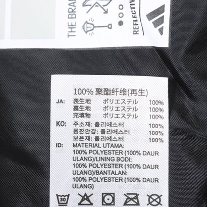 ジュニア 中綿ジャケット エッセンシャルズ スリーストライプス 中わた入りキッズジャケット JL7402 （ブラック/ホワイト）｜詳細画像