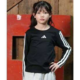 長袖 Tシャツ ロンT キッズ 子供 スポーティー （BK/WT）