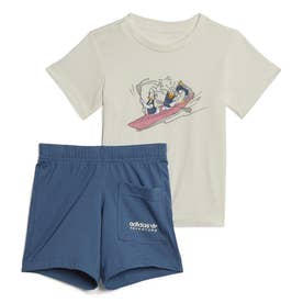ディズニー ミッキー&フレンズ ショーツとTシャツのセットアップ （white）