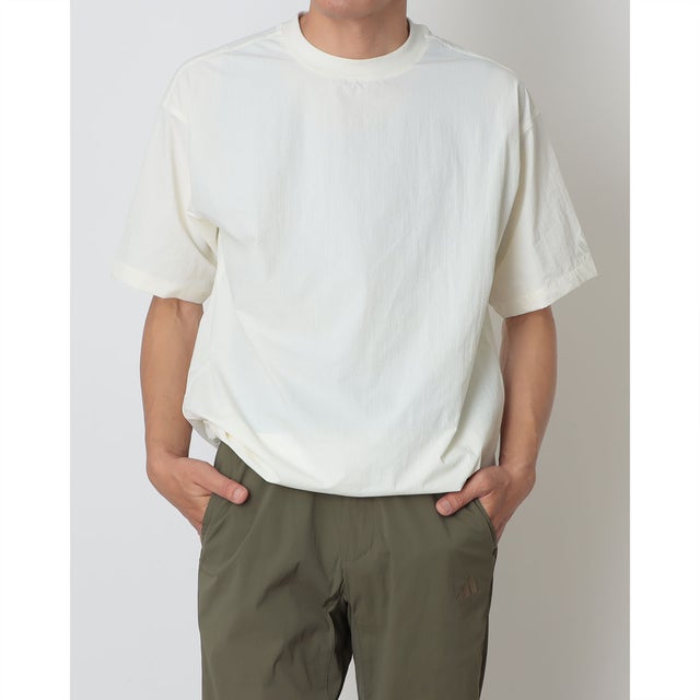 メンズ 半袖Tシャツ クール フィーリング ルーズフィット トロピカル グラフィック Tシャツ 半袖 KY6319 （オフホワイト）