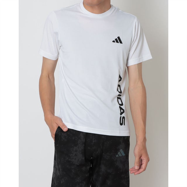 メンズ 半袖機能Tシャツ トレーニング向け半袖Tシャツ LE9474 （ホワイト）