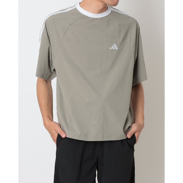 メンズ 半袖Tシャツ M COOL 3ST Tシャツ KW6199 （シルバーペブル/ホワイト）
