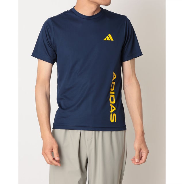 メンズ 半袖機能Tシャツ トレーニング向け半袖Tシャツ LE9472 （ダークブルー）