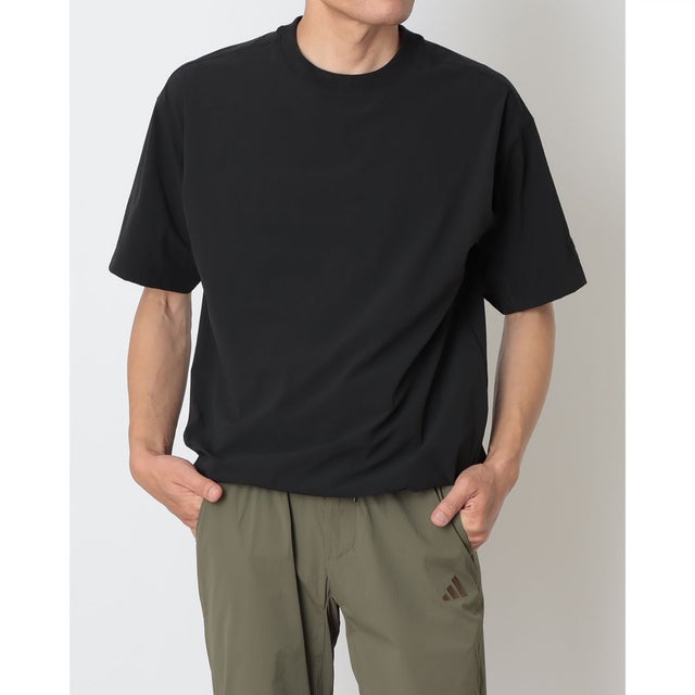 メンズ 半袖Tシャツ クール フィーリング ルーズフィット トロピカル グラフィック Tシャツ 半袖 KY6318 （ブラック）