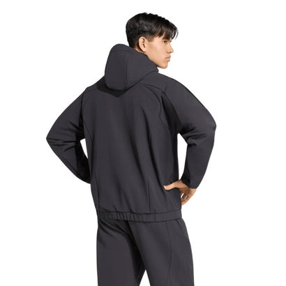 アディダス T.S.U.F.C. フーデットフルジップジャケット&ジッパートラックパンツ(ブラック×ブラック)｜詳細画像
