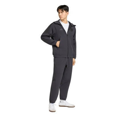 アディダス T.S.U.F.C. フーデットフルジップジャケット&ジッパートラックパンツ(ブラック×ブラック)｜詳細画像