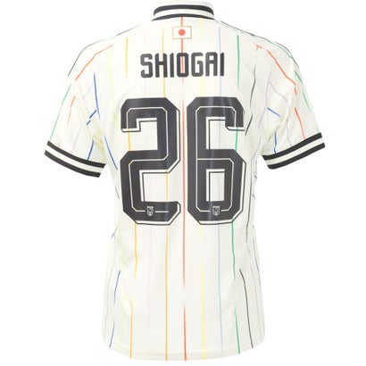 アディダス サッカー日本代表 2026 アウェイ レプリカ ユニフォーム #26.塩貝健人【対戦国マーク vsブラジル】｜詳細画像