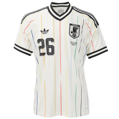 アディダス サッカー日本代表 2026 アウェイ レプリカ ユニフォーム #26.塩貝健人【対戦国マーク vsブラジル】｜詳細画像