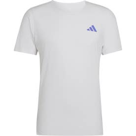 アディゼロ ランニング 半袖Tシャツ メンズ 男性 トップス 柔軟性 スリムシルエット クルーネック リフレクター （KG8456 ホワイト/ソーラーパ）