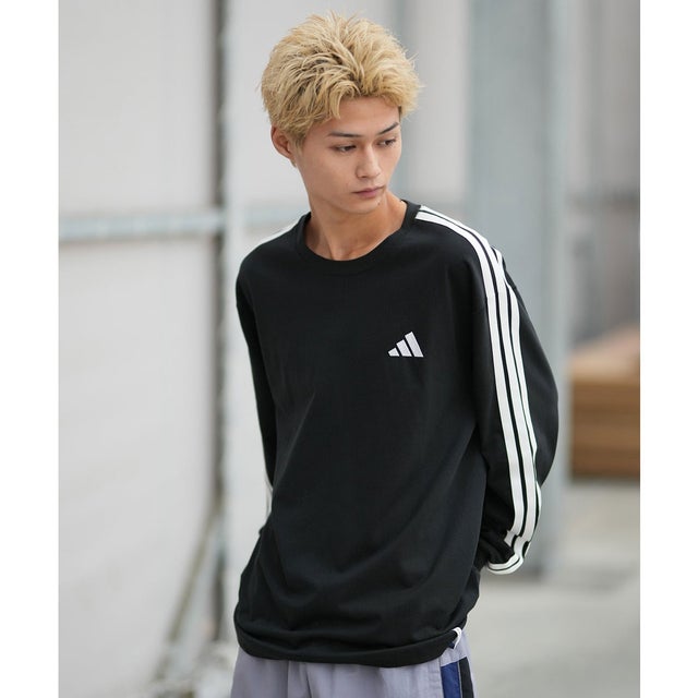 長袖 Tシャツ ロンT メンズ シンプル M （BK/WT）