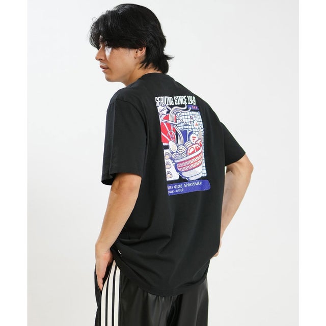半袖 Tシャツ メンズ バックプリント M RAMEN （BLACK）