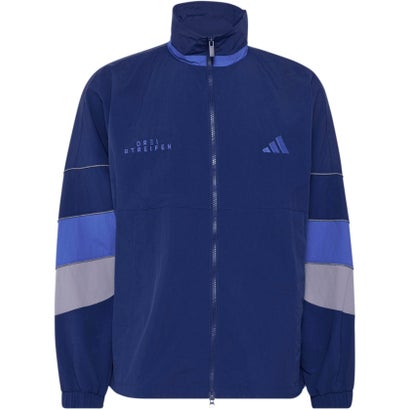 アディダス adidas アディダス adidas ブランド ラブ ルーズフィット メッシュライニング ウーブンジャケット  TJ610 （KV5889 ダークブルー/デュア）｜詳細画像