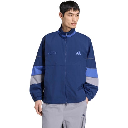 アディダス adidas アディダス adidas ブランド ラブ ルーズフィット メッシュライニング ウーブンジャケット  TJ610 （KV5889 ダークブルー/デュア）｜詳細画像