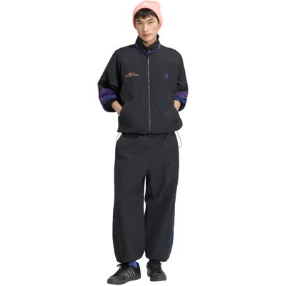 アディダス adidas ブランド ラブ ルーズフィット メッシュライニング ウーブンジャケット  TJ610 （KV5888 ブラック/バイオレッ）｜詳細画像