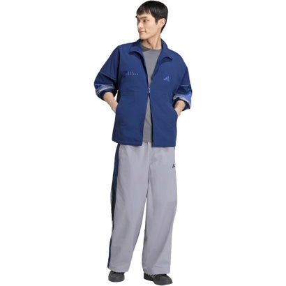 アディダス adidas ブランド ラブ ルーズフィット メッシュライニング ウーブンジャケット  TJ610 （KV5888 ブラック/バイオレッ）｜詳細画像