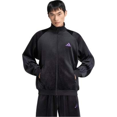 アディダス adidas アディダス adidas スタジアム ルーズフィット ベロア トラックトップ  DVY24 （KV5925 ブラック）｜詳細画像