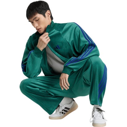 アディダス adidas アディダス adidas スタジアム ルーズフィット ベロア トラックトップ  DVY24 （KV5925 ブラック）｜詳細画像