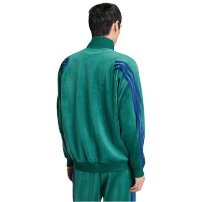 アディダス adidas アディダス adidas スタジアム ルーズフィット ベロア トラックトップ  DVY24 （KV8350 カレッジグリーン）｜詳細画像