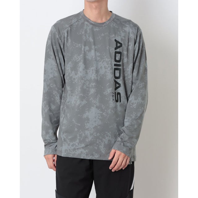 メンズ 長袖機能Tシャツ M TRN L/S Tシャツ LF3560 （グレーフォー）