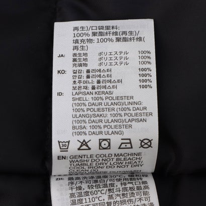 メンズ 中綿ジャケット マストハブ スリーストライプス ルーズフィット 中わた入り フルジップジャケット KW3361 （ブラック）｜詳細画像