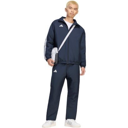 アディダス adidas マストハブ スリーストライプス ルーズフィット 中わた入り フルジップジャケット メンズ 男性 長袖 上着 羽織 （KW3361 ブラック）｜詳細画像