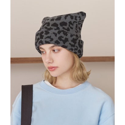 アディダス adidas ニット帽 ビーニー ニットキャップ ネコ耳 レオパード柄 263011608 （93BEG）｜詳細画像