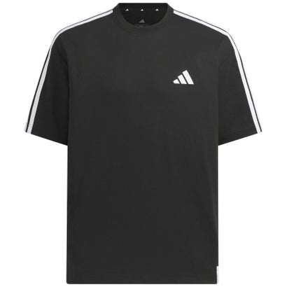 アディダス adidas アディダス adidas エッセンシャルズ プラス ルーズフィット スリーストライプス シングルジャージー半袖 T シャツ  U4243 （KF3736 ブラック）｜詳細画像