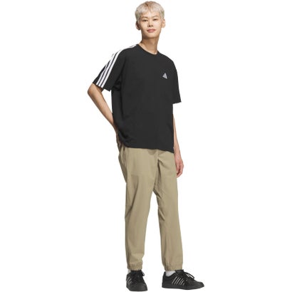 アディダス adidas アディダス adidas エッセンシャルズ プラス ルーズフィット スリーストライプス シングルジャージー半袖 T シャツ  U4243 （KF3736 ブラック）｜詳細画像