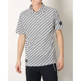 メンズ ゴルフ 半袖シャツ ADICROSS ジオメトリックプリント半袖シャツ H59054 （ホワイト）