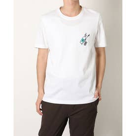 メンズ ゴルフ 半袖シャツ PLAY GREEN プルカートプリントロゴ Tシャツ HG3186 （ホワイト）