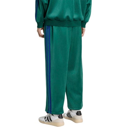 アディダス adidas スタジアム ルーズフィット ベロア フルレングス オープンヘム トラックパンツ メンズ 男性 ボトムス ロングパン （KV5901 ブラック）｜詳細画像