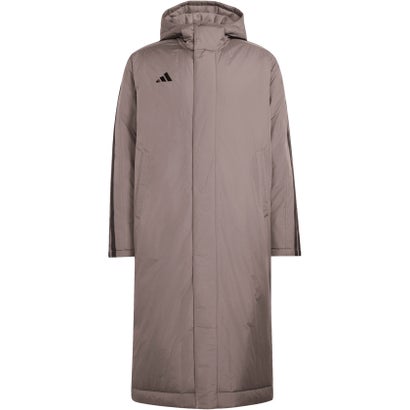 アディダス adidas アディダス adidas マストハブ スリーストライプス 中わた入り ロングコート メンズ 男性 中綿コート 耐久性 ルーズフィット フード （KW3382 チャコール/ブラック）｜詳細画像
