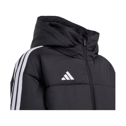 アディダス adidas キッズ エッセンシャルズ オーバーサイズフィット ロング 中わた入り フード付きコート ジュニア 子ども アウタ （KU6477 レジェンドインク）｜詳細画像