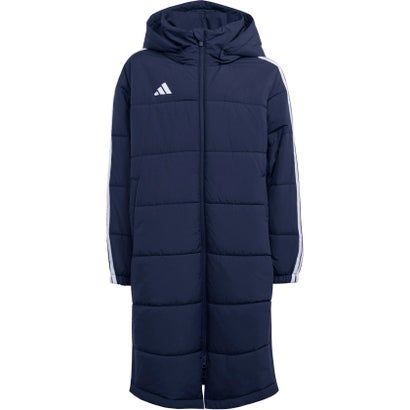 アディダス adidas キッズ エッセンシャルズ オーバーサイズフィット ロング 中わた入り フード付きコート ジュニア 子ども アウタ （KU6476 ブラック）｜詳細画像