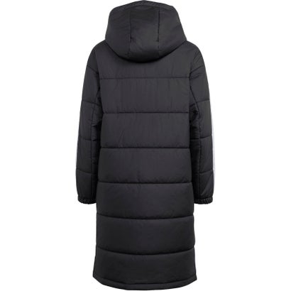 アディダス adidas キッズ エッセンシャルズ オーバーサイズフィット ロング 中わた入り フード付きコート ジュニア 子ども アウタ （KU6476 ブラック）｜詳細画像