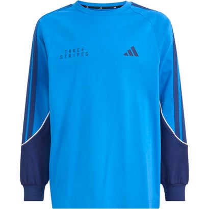 アディダス adidas キッズ バービアージュ パック ルーズフィット シングルジャージー 長袖 T シャツ  M2343 （KU6540 ブライトロイヤル/ダ）｜詳細画像