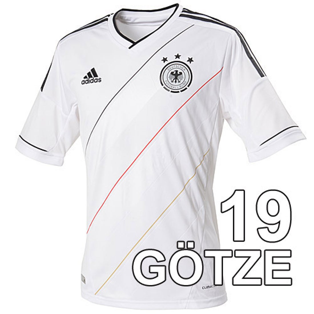adidas ドイツ代表 12/13 ユニフォーム ホーム 半袖 レプリカ▽#19 