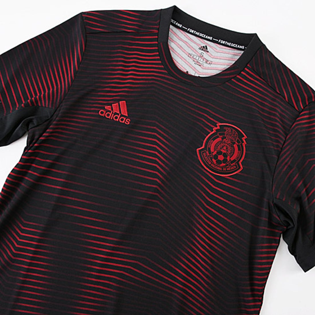 adidas メキシコ代表 2019 プレマッチ ジャージー(ブラック×レッド