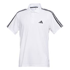 トレイン エッセンシャルズ ピケ スリーストライプス トレーニング ポロシャツ(ホワイト)