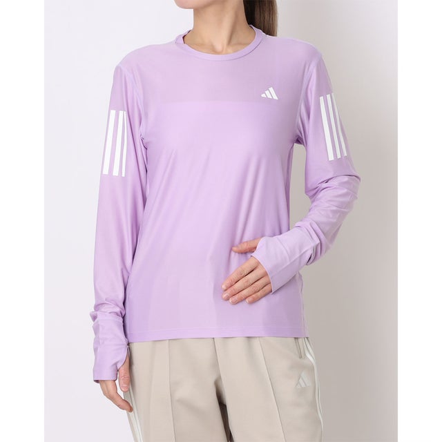 レディース 陸上/ランニング 長袖Tシャツ オウン ザ ラン 長袖Tシャツ JW9670 （powder plum）