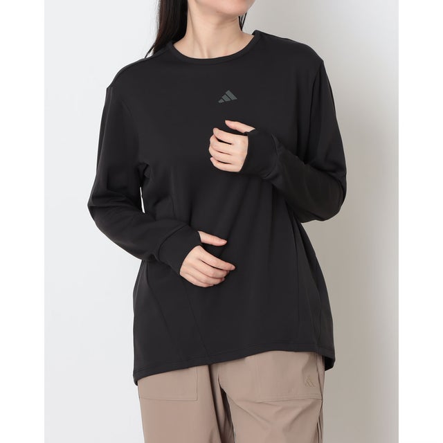 レディース フィットネス 長袖Tシャツ W カラット L/S Tシャツ KW5168 （ブラック）